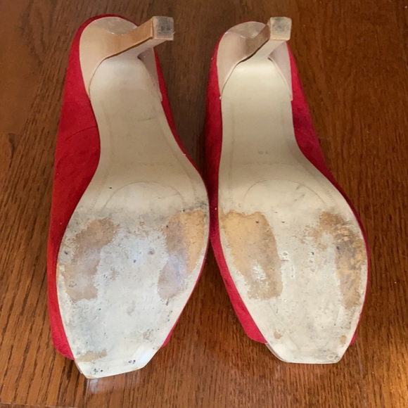 Zara Trafaluc Red Open-Toed Stilletos - Picture 5 of 5